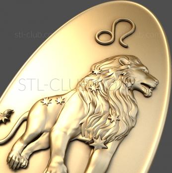 3D model Lion in the oval (STL)